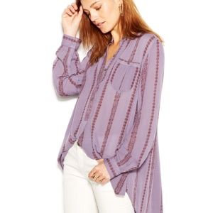 Free People Long Sleeve Printed Top